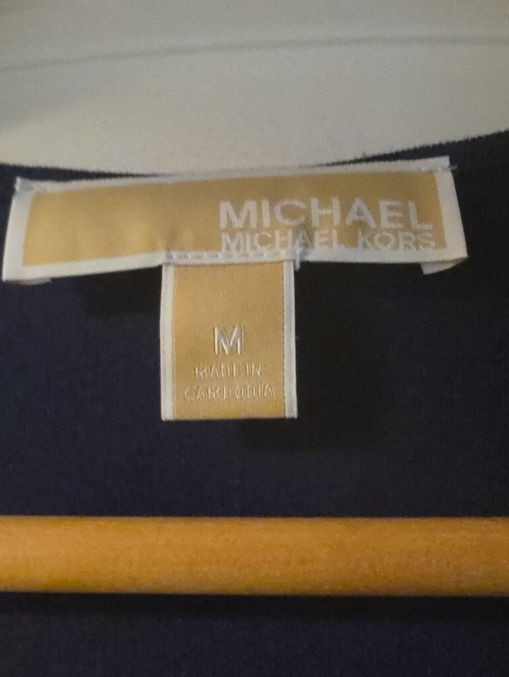 MICHAEL Michael Kors navy top with gold label